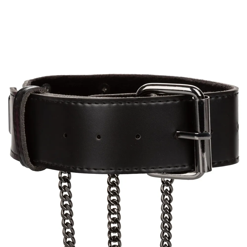 Euphoria Multi Chain Vegan Leather Collar Harness - Curvy