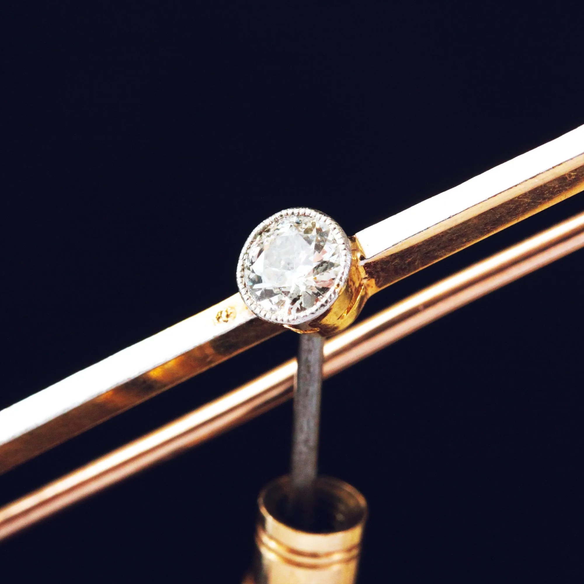 Fine Art Deco Diamond Bar Pin