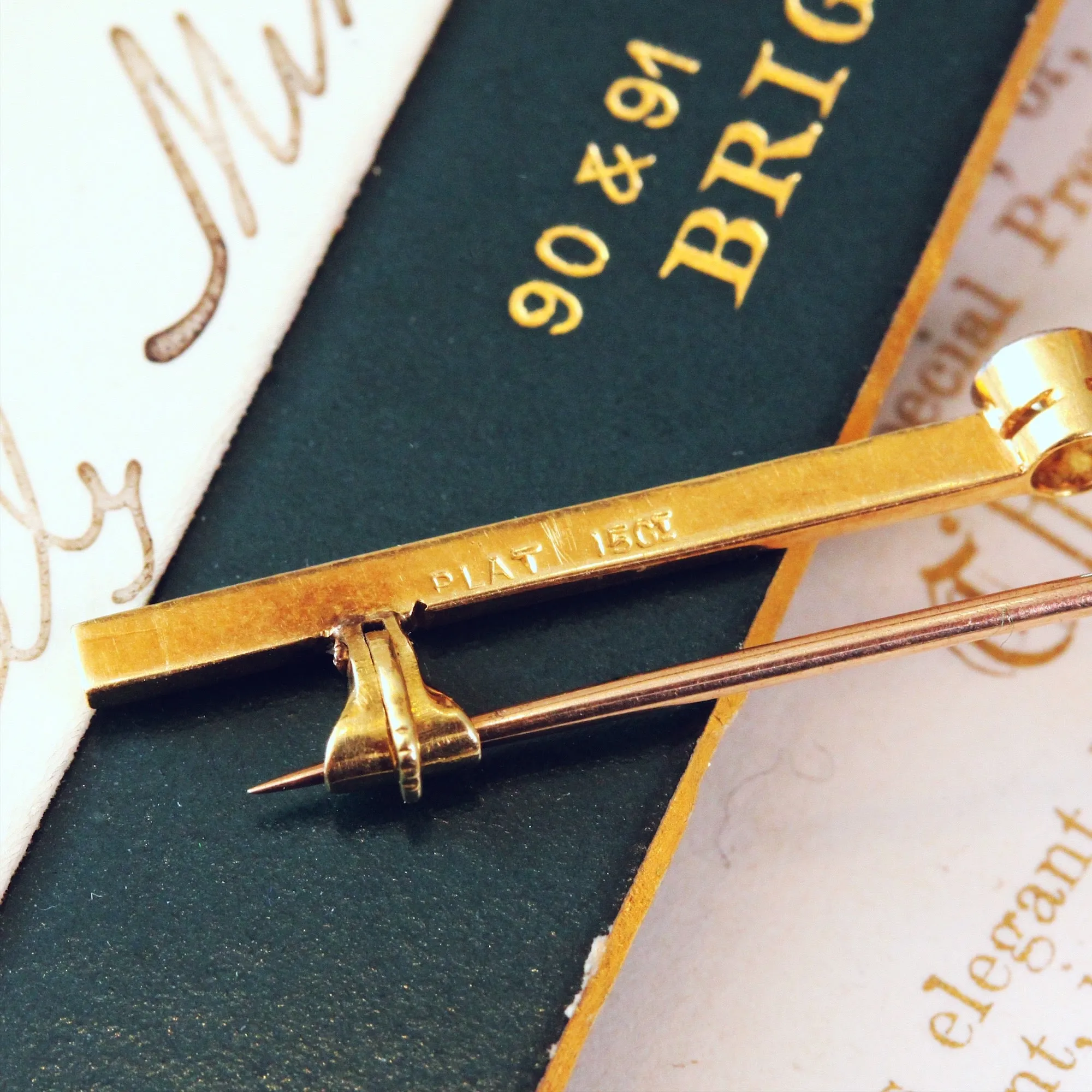 Fine Art Deco Diamond Bar Pin