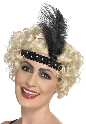 Flapper Headband, Black