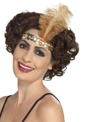 Flapper Headband, Gold