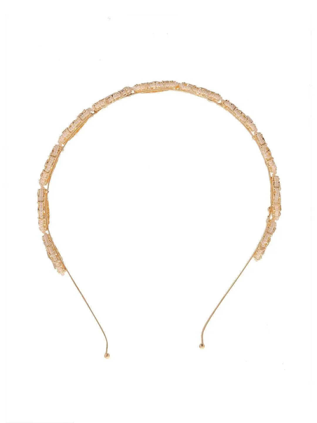 Floral Shape Kundan Studded Hair Band