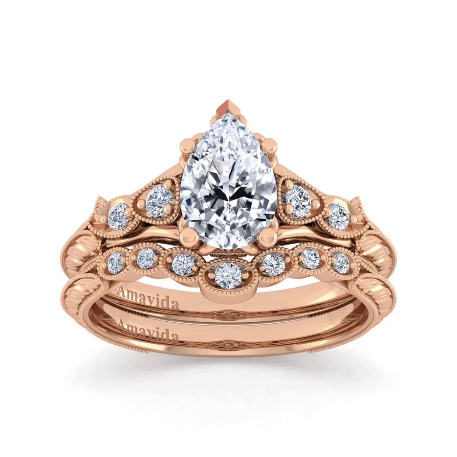 Gabriel & Co. "Chelsea" Pear Cut Diamond Engagement Ring