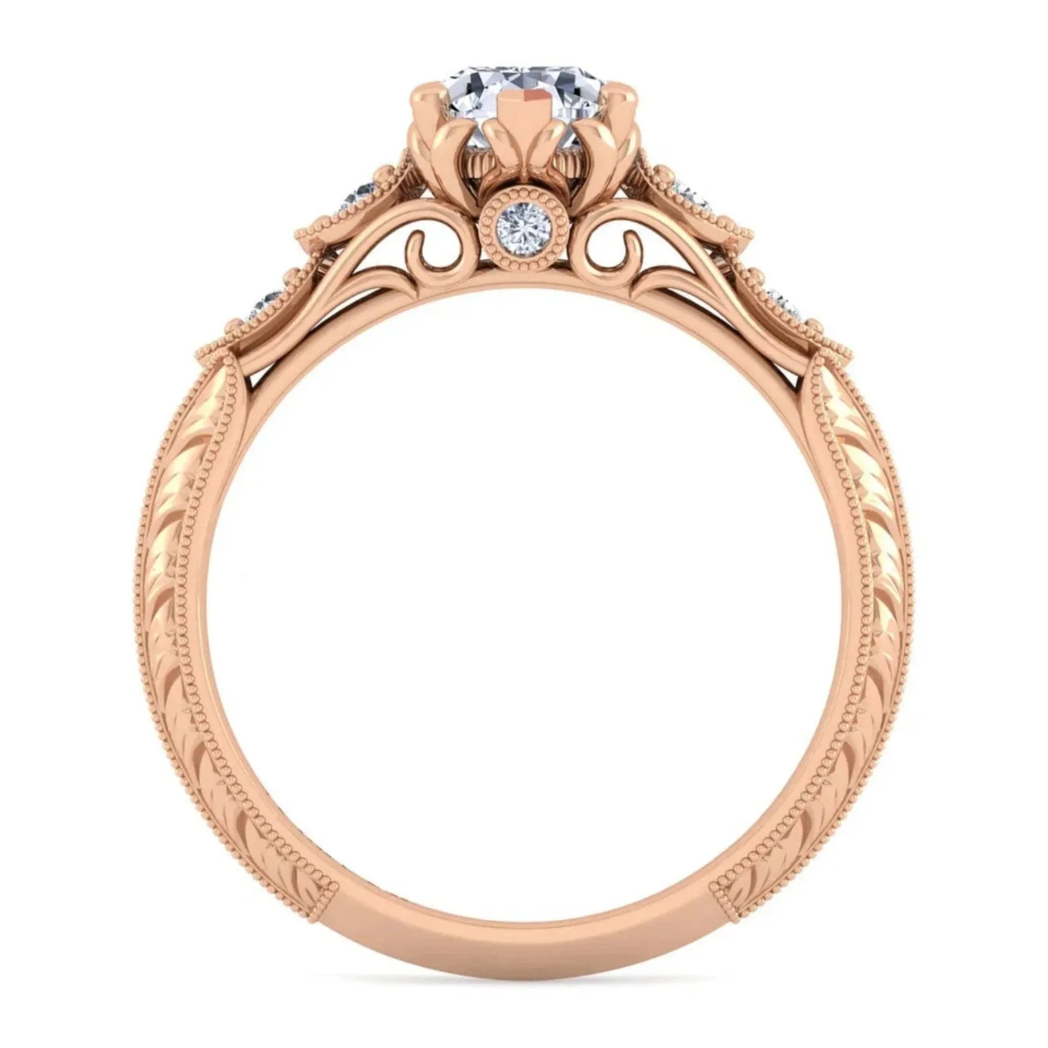 Gabriel & Co. "Chelsea" Pear Cut Diamond Engagement Ring