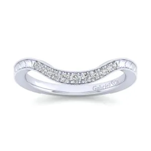 Gabriel & Co. "Lexington" Diamond Curved Wedding Band
