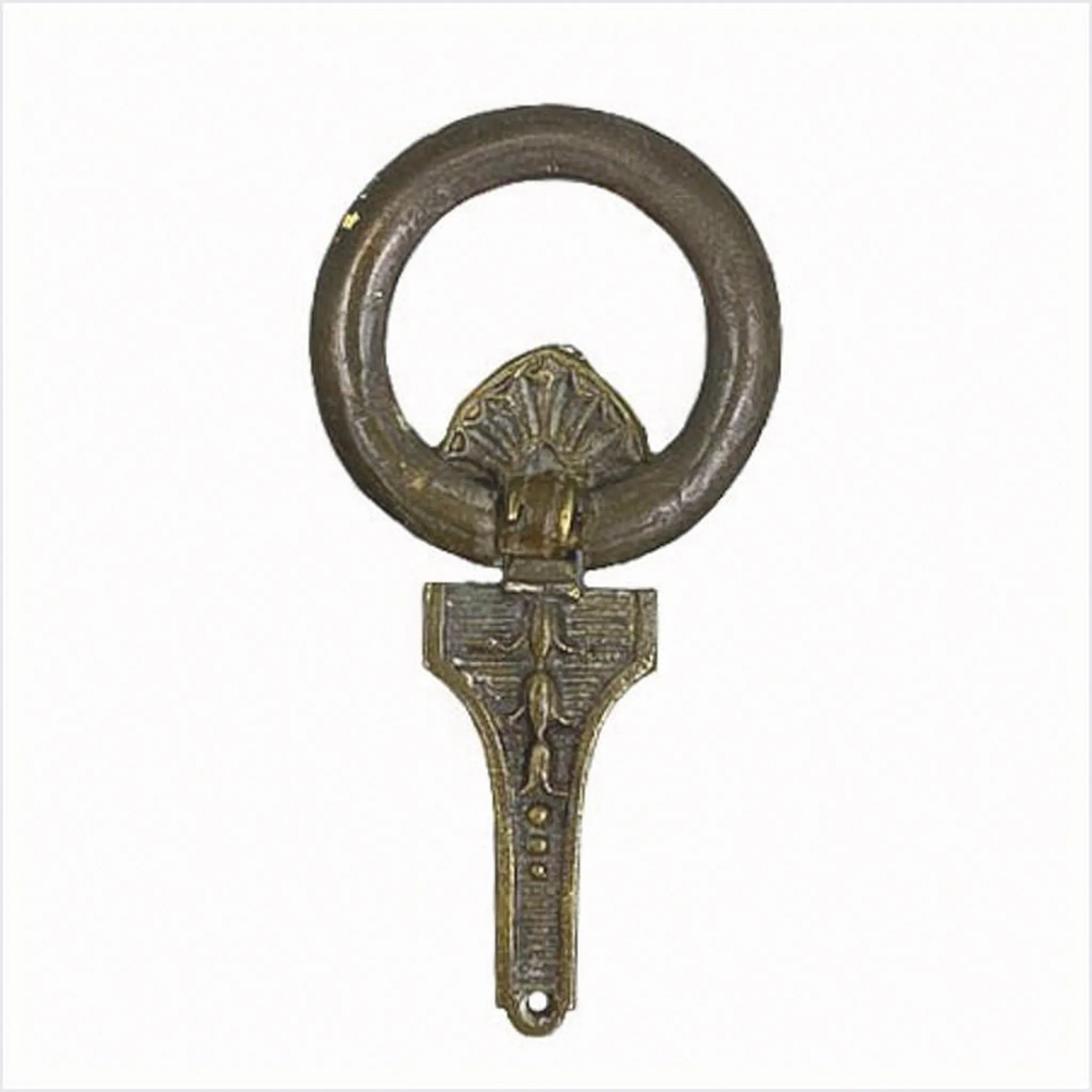 Geometric Art Nouveau Brass Ring Pulls