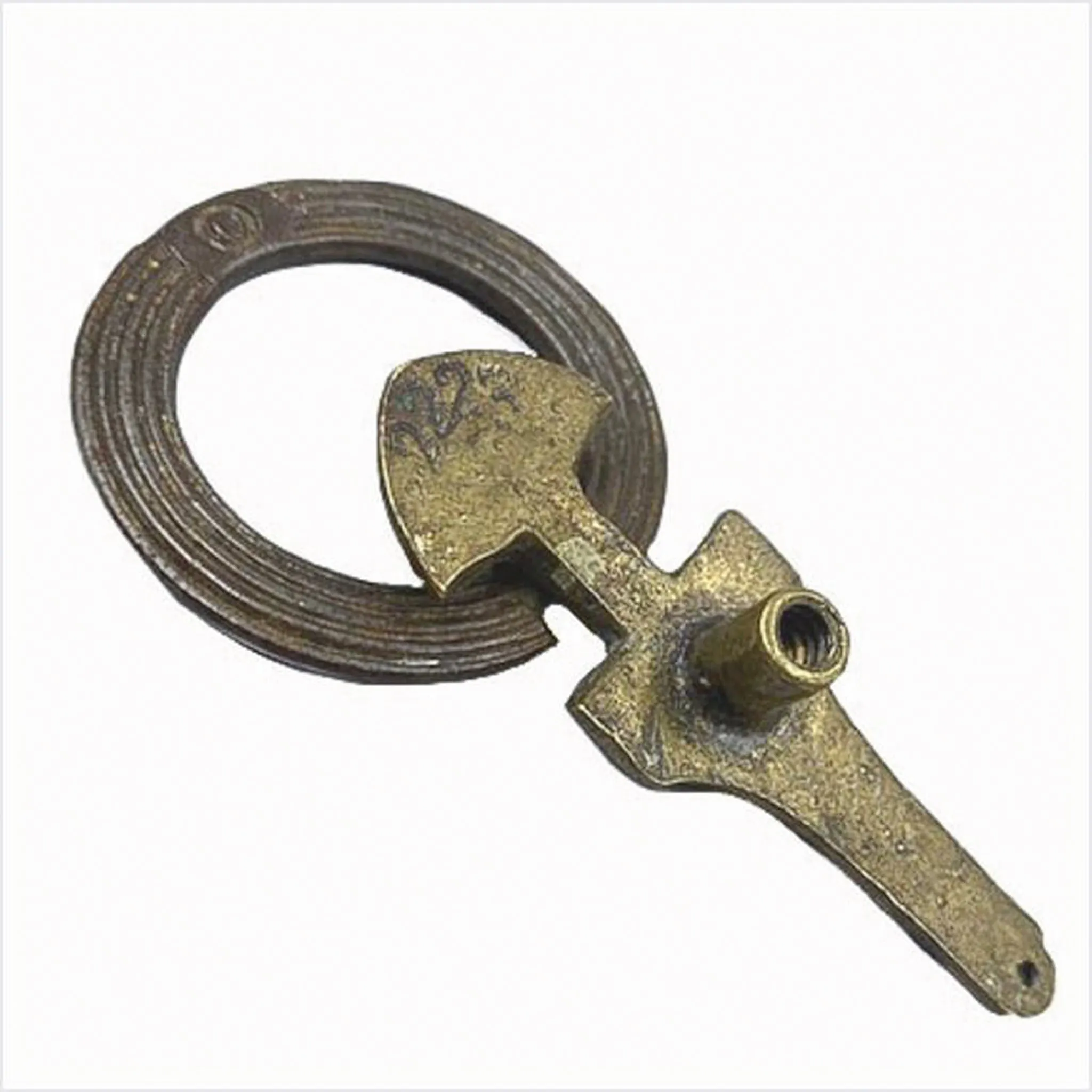 Geometric Art Nouveau Brass Ring Pulls