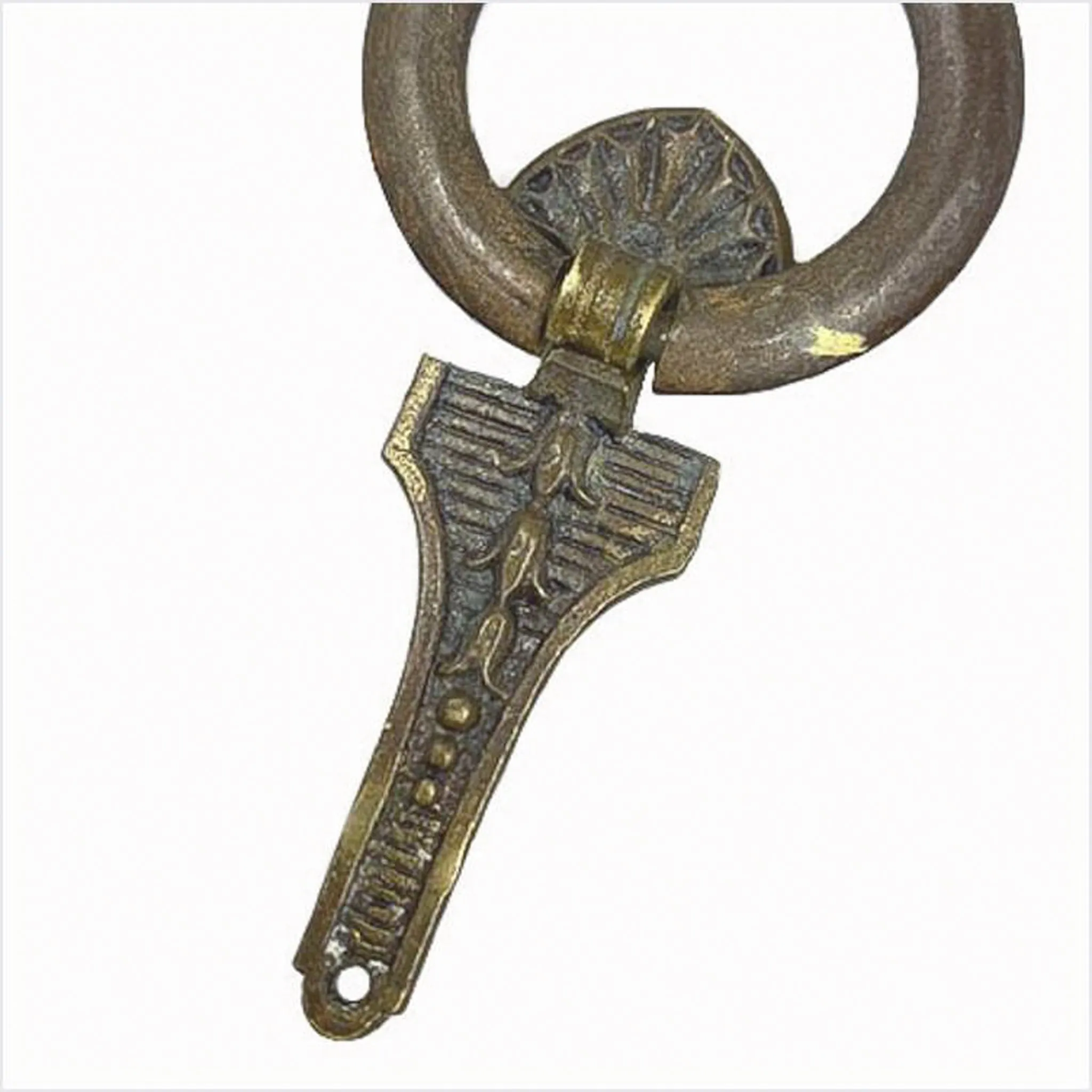 Geometric Art Nouveau Brass Ring Pulls