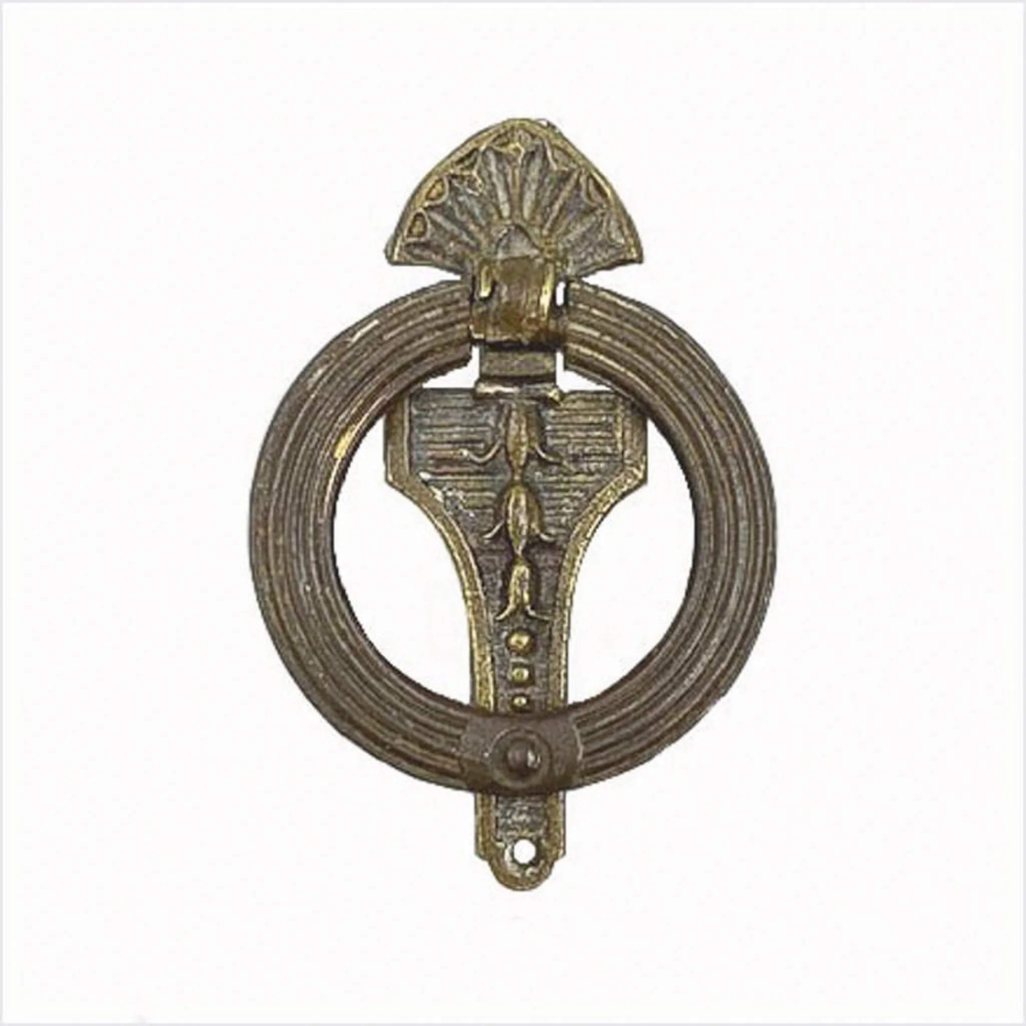 Geometric Art Nouveau Brass Ring Pulls