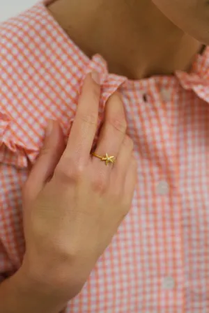Gold Vermeil Starfish Ring