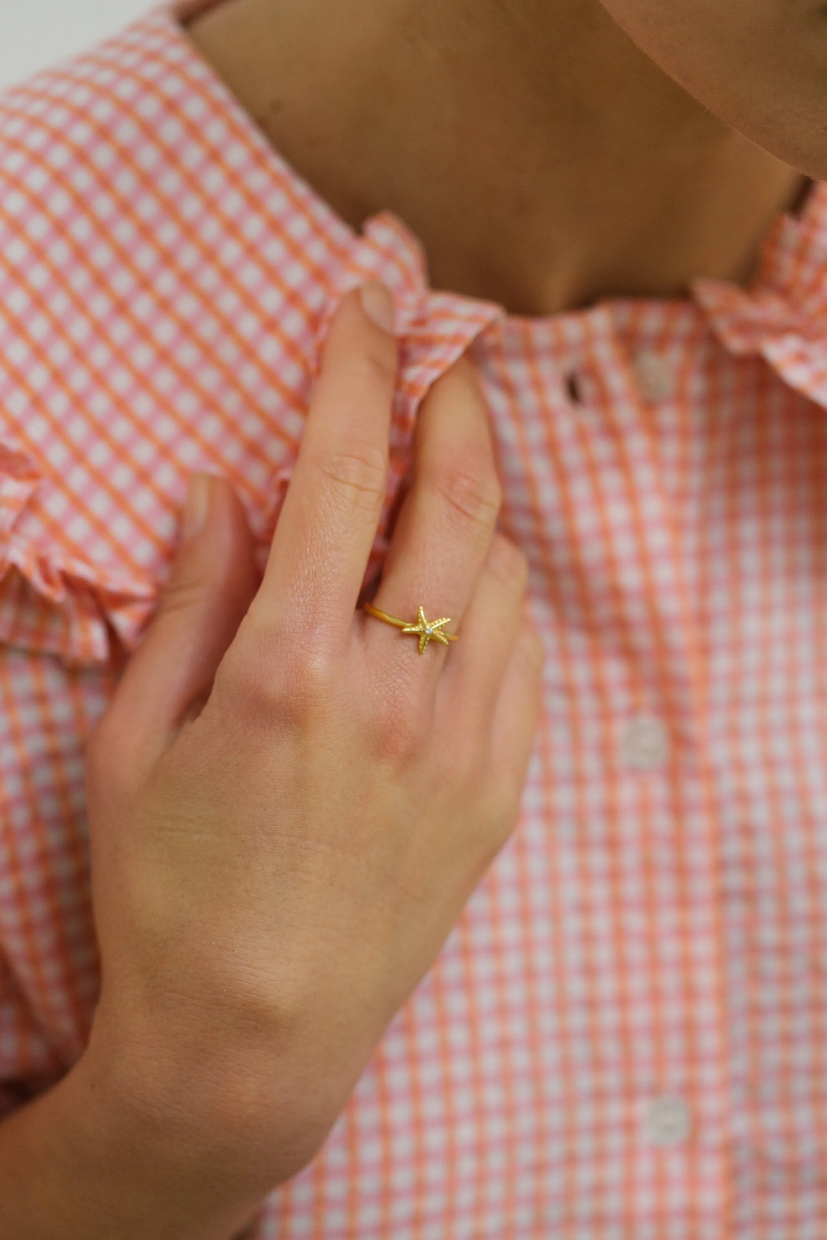 Gold Vermeil Starfish Ring