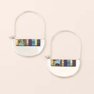 Good Karma Miyuki Crescent Hoop - Cobalt / Silver
