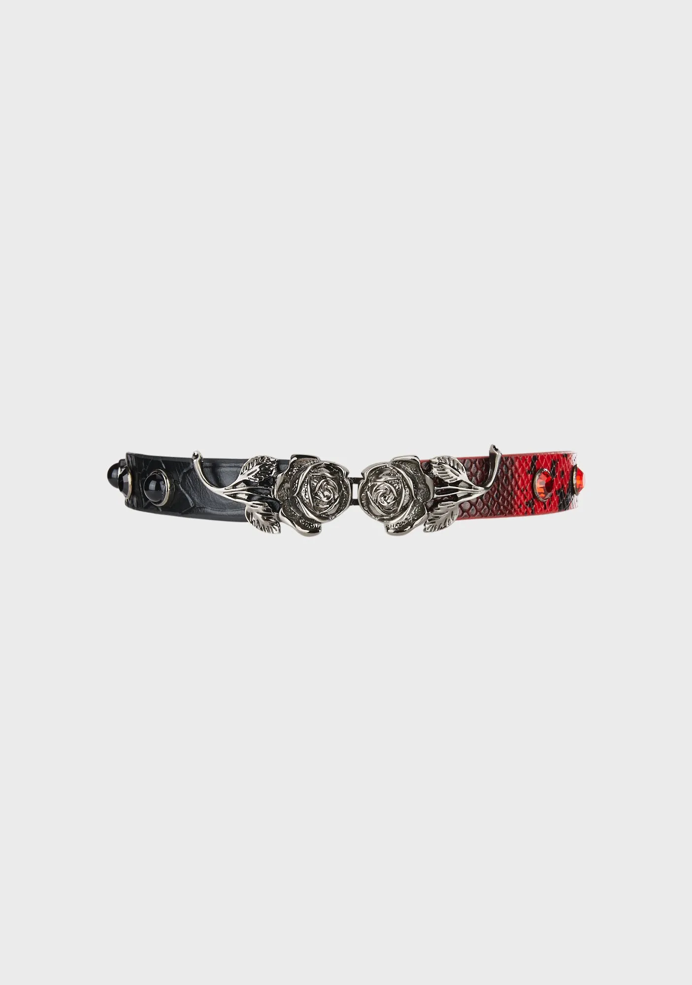 Gothic Aloof Rose Choker