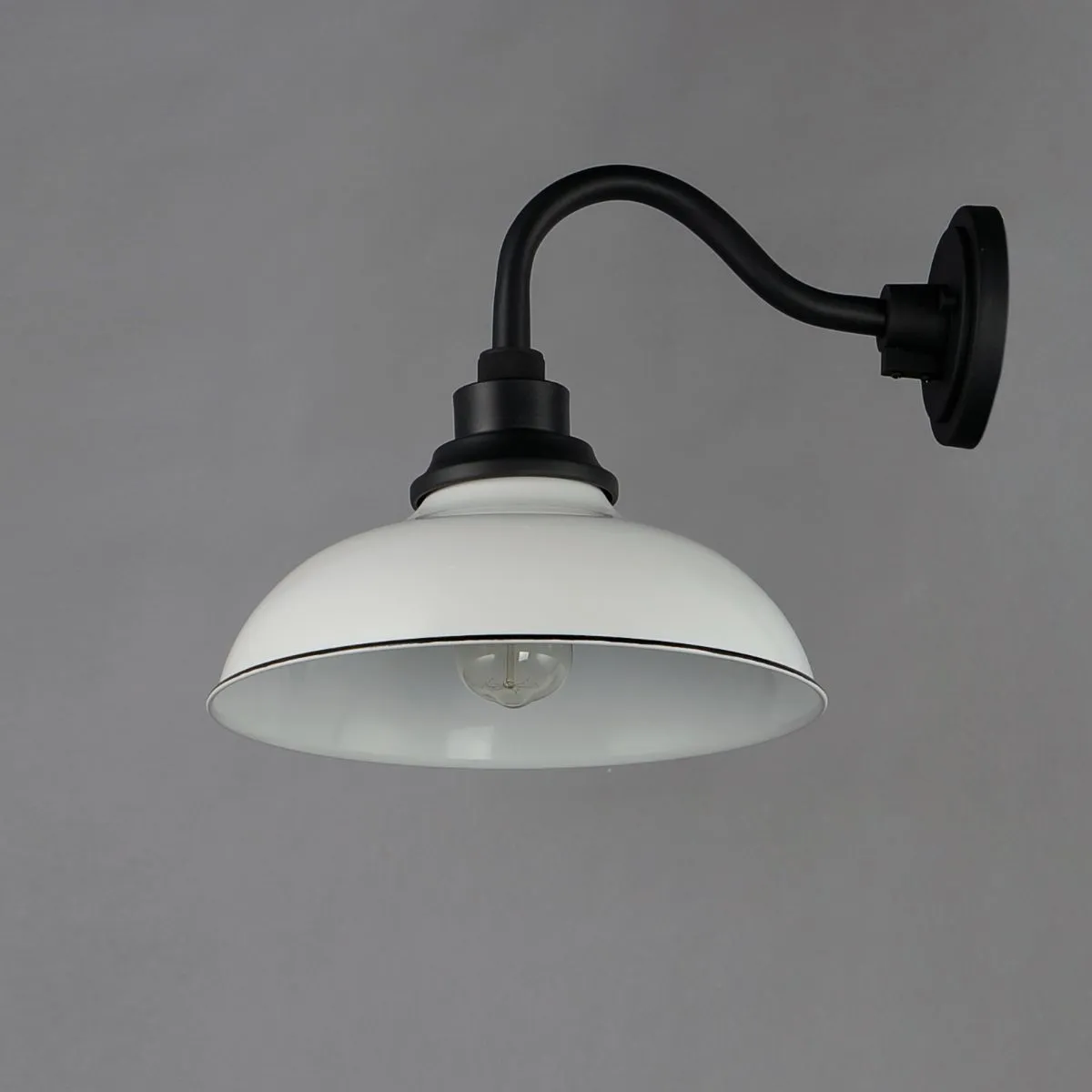 Granville 12 In. Outdoor Barn Light White Finish