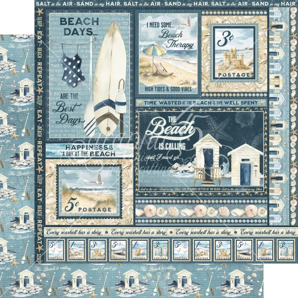 Graphic 45 Collection Pack 8"x 8" - The Beach Is Calling