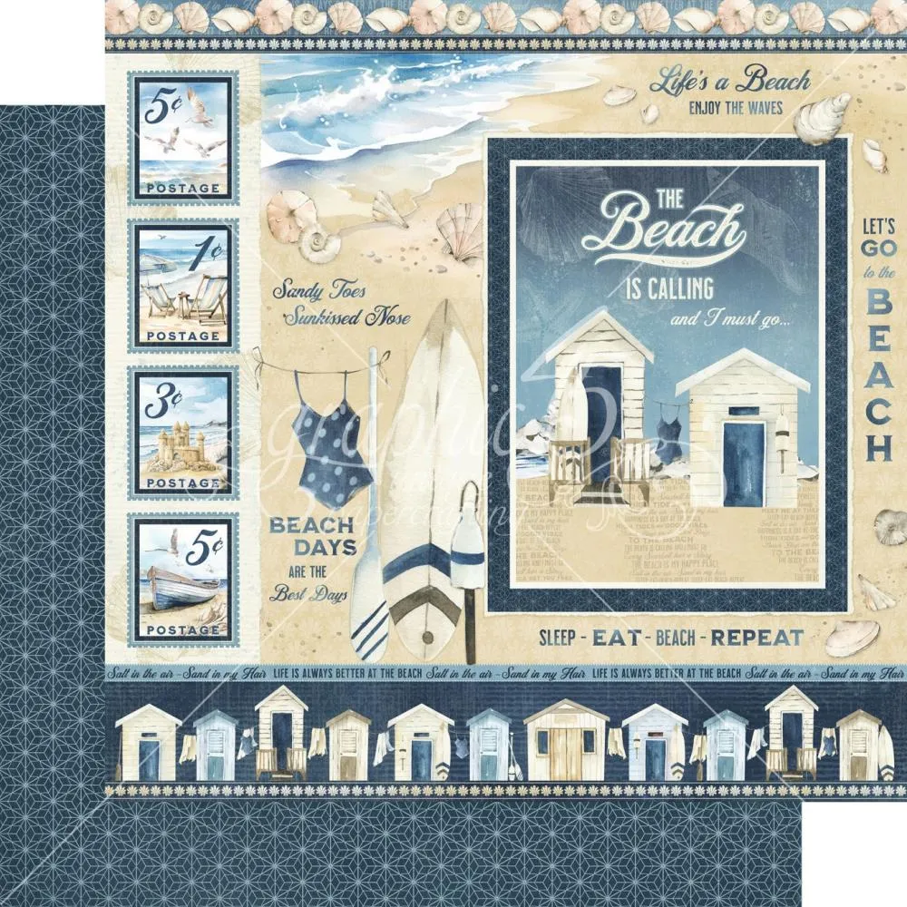 Graphic 45 Collection Pack 8"x 8" - The Beach Is Calling