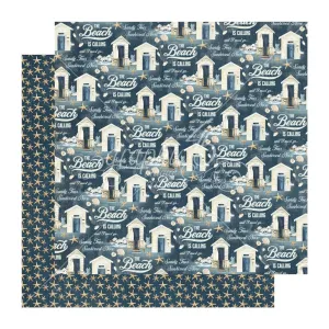 Graphic 45 The Beach Is Calling Double-Sided Cardstock 12"x 12" - Dive Right In