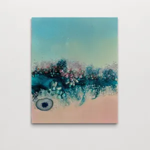 Heart Reef Bliss 2 with Swarovski, Amethyst, Agate, Quartz & Epoxy Glass on Canvas 40x50cm