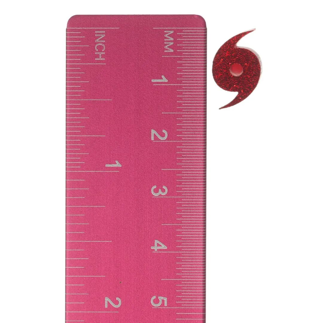 Hurricane Studs Hypoallergenic Earrings for Sensitive Ears Made with Plastic Posts
