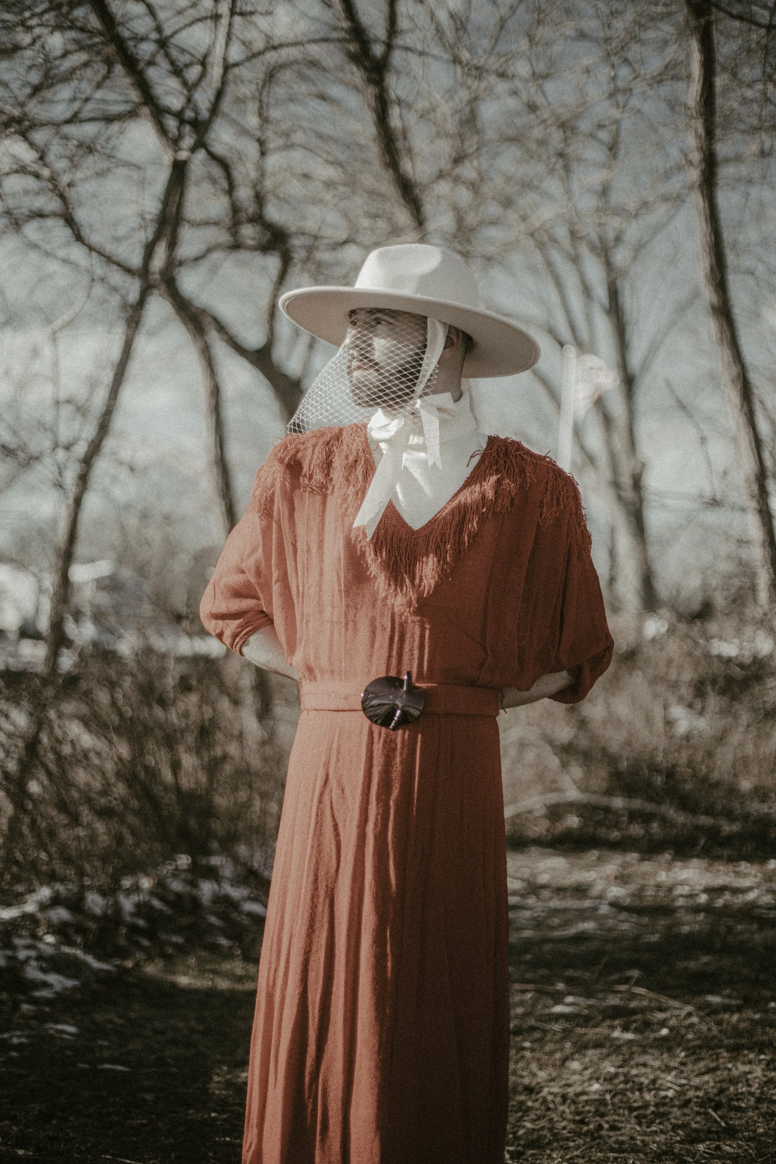 Ivory | Lively Ghosts Veiled Hat