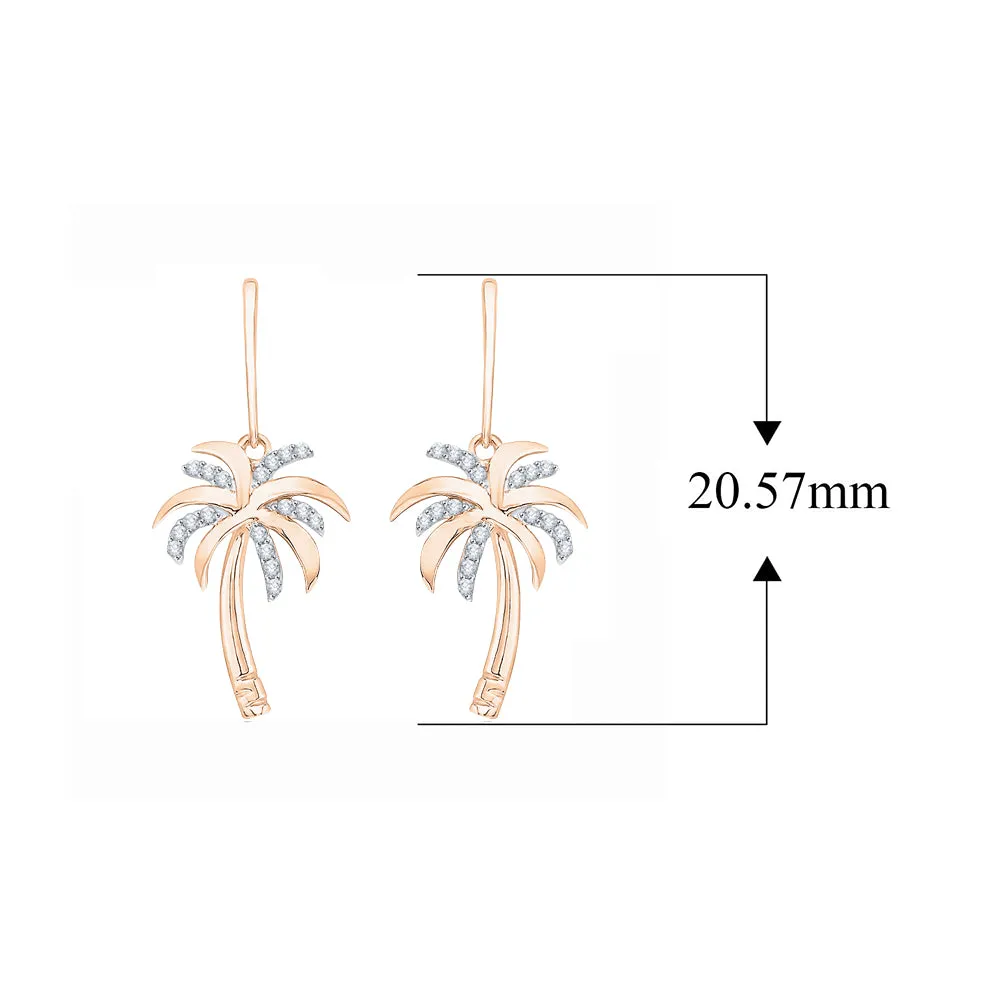 KATARINA Diamond "Palm Tree" Earrings (1/6 cttw)