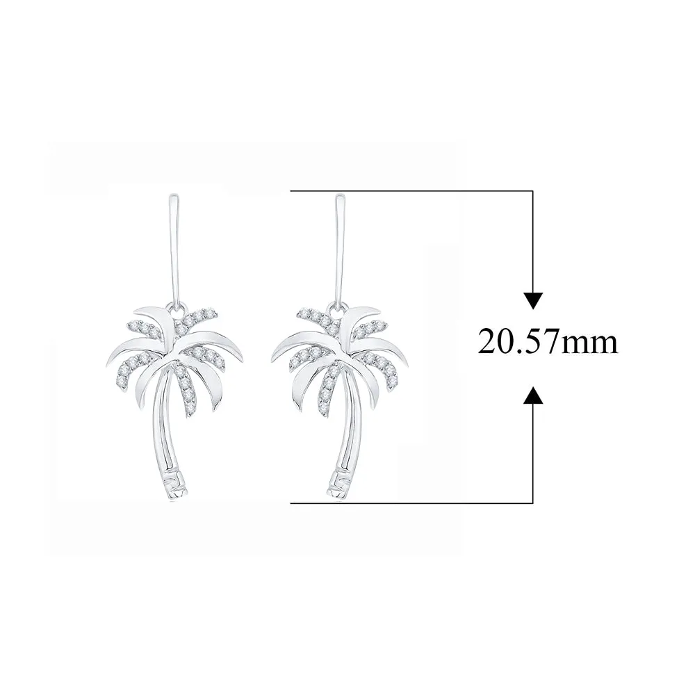 KATARINA Diamond "Palm Tree" Earrings (1/6 cttw)