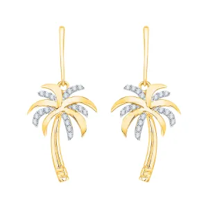 KATARINA Diamond "Palm Tree" Earrings (1/6 cttw)