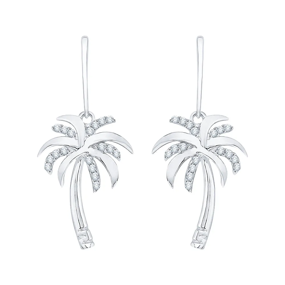 KATARINA Diamond "Palm Tree" Earrings (1/6 cttw)