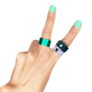 Leather Remnant Rings 2-set