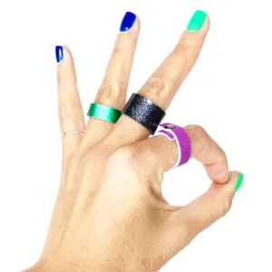 Leather Remnant Rings 3-set