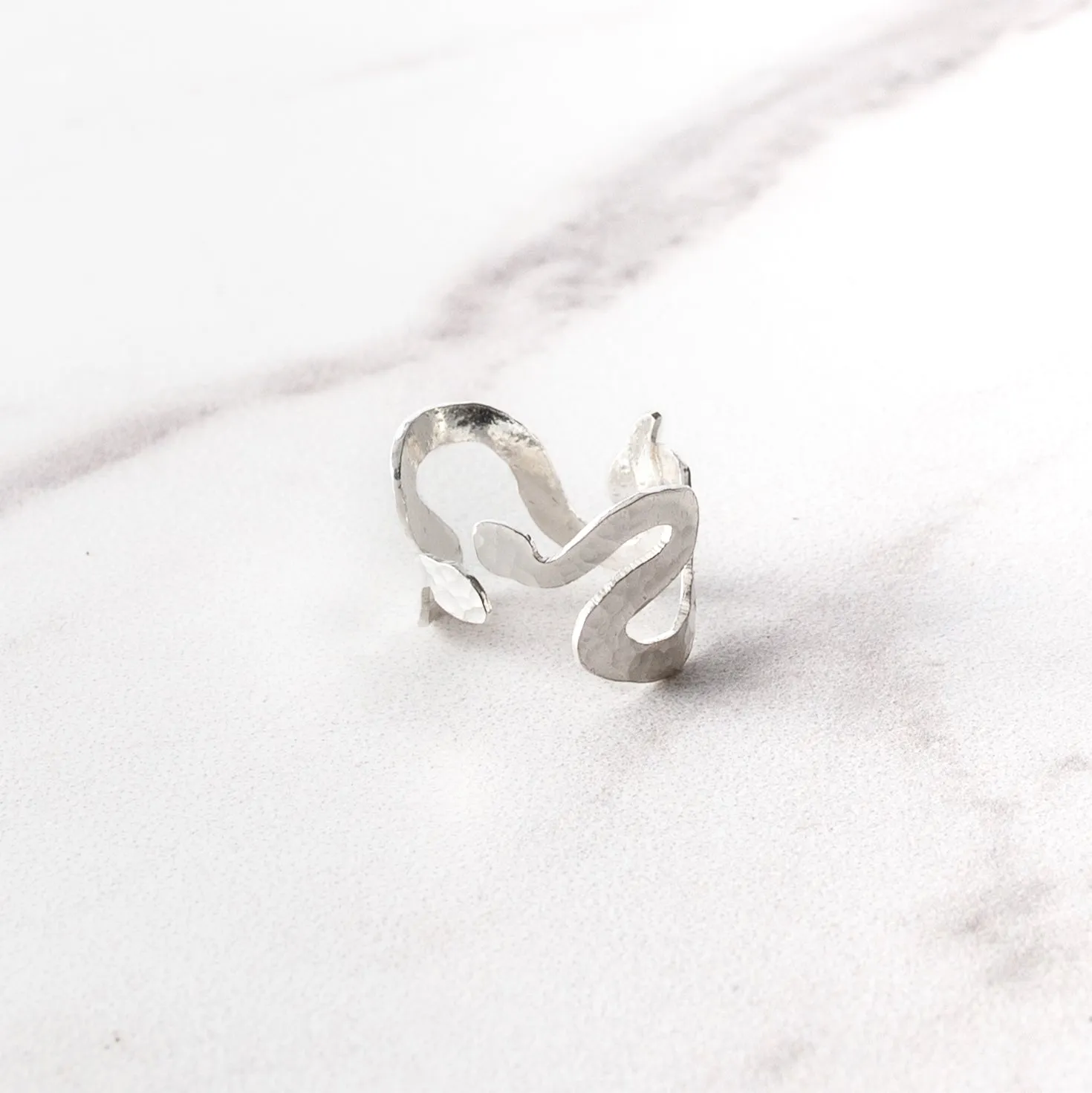 Medusa Gorgon Snake Cuff Ring