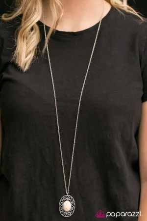 Open Door Jewelry - Adjust Your ALTITUDE - White Necklace - Paparazzi Accessories
