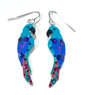 Parrot Earrings - Teal - Parrot Jewelry