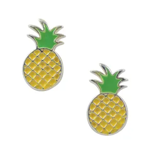 Pineapple Enamel Stud Earrings