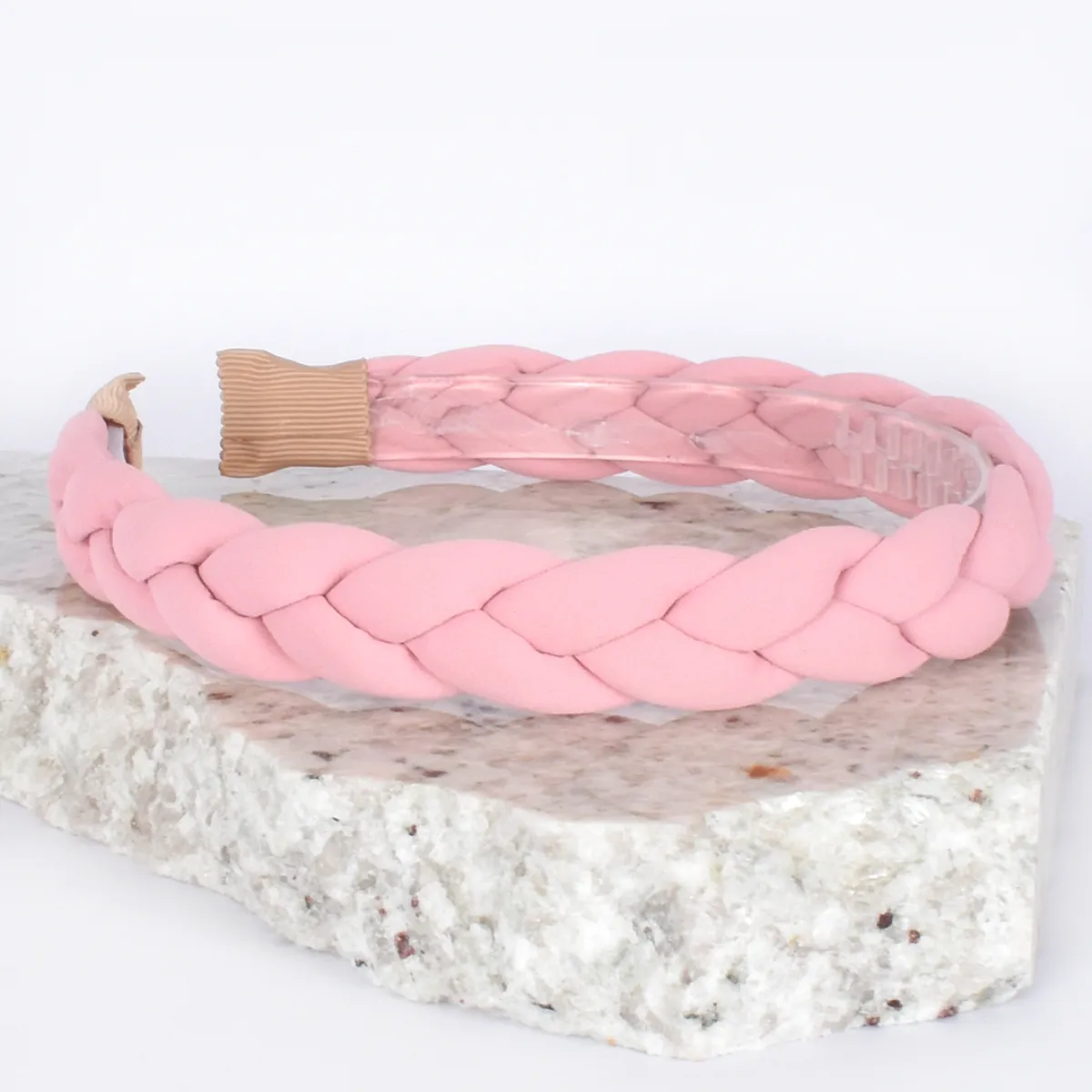 Plaited Plush Headband (Pink)