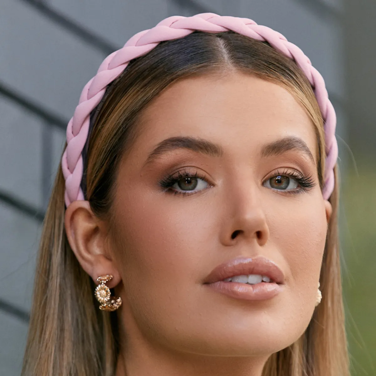Plaited Plush Headband (Pink)