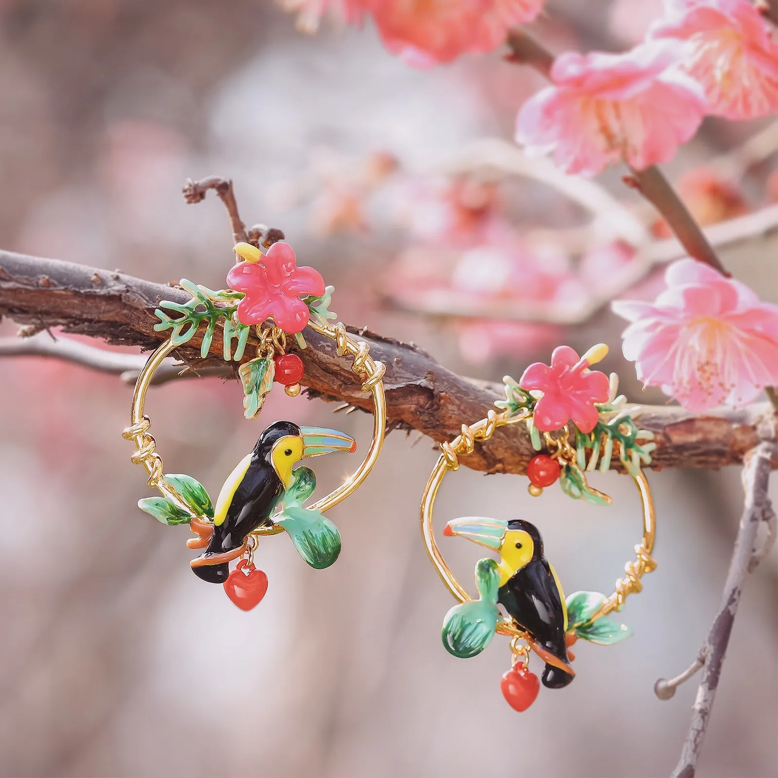 Rainforest Toucan Earrings