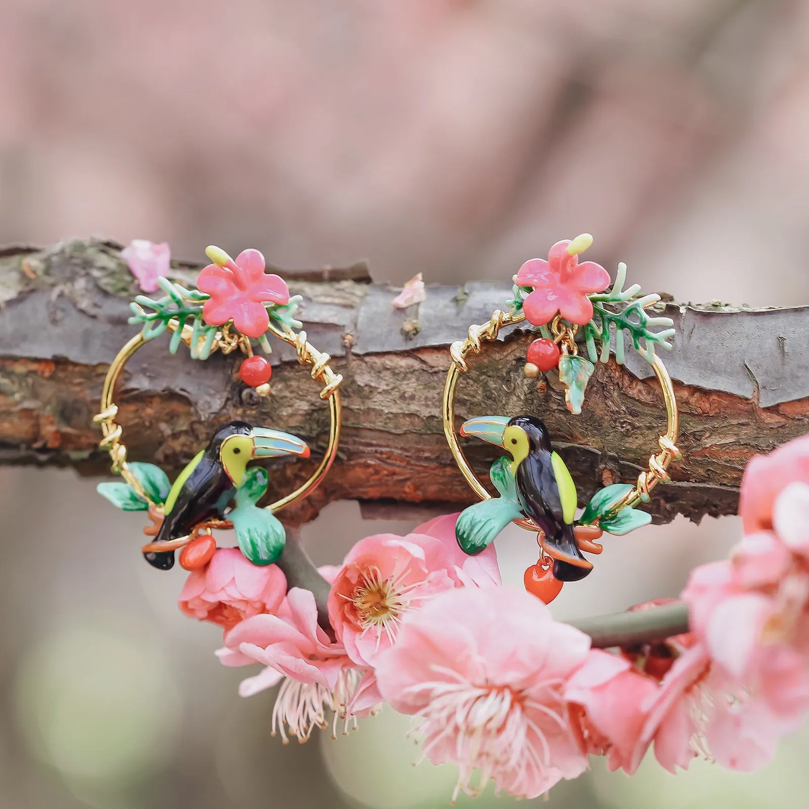 Rainforest Toucan Earrings