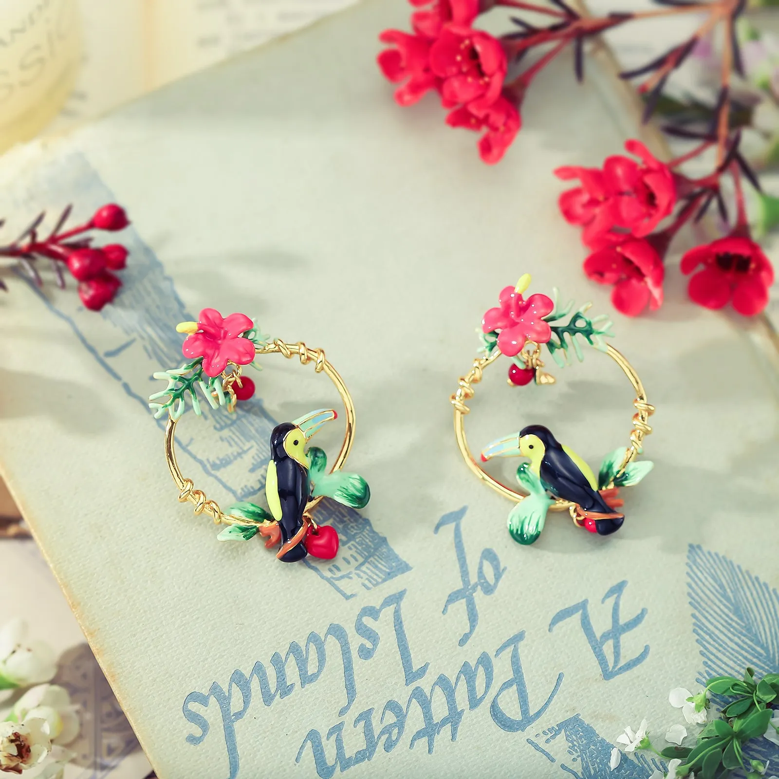 Rainforest Toucan Earrings