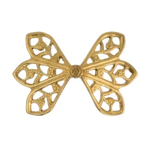 Raw brass stamped filigree connector or bail. 19x13mm. Pkg. of 2. b9-0700(e)