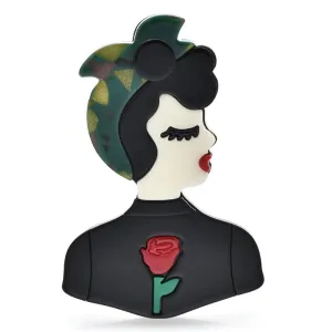 Retro Acrylic Empowered Women Brooch Pins