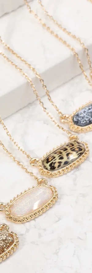 Rhinestone Charm Necklace