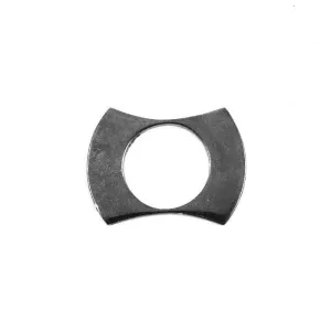 Short Black Rhodium Plated Flat Ring