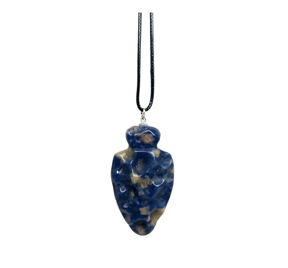 Sodalite Crystal  Fleinn Arrowhead Pendant Necklace