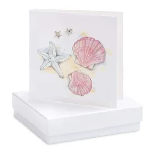 Starfish Silver Stud Earrings On Designer Card by Crumble and Core