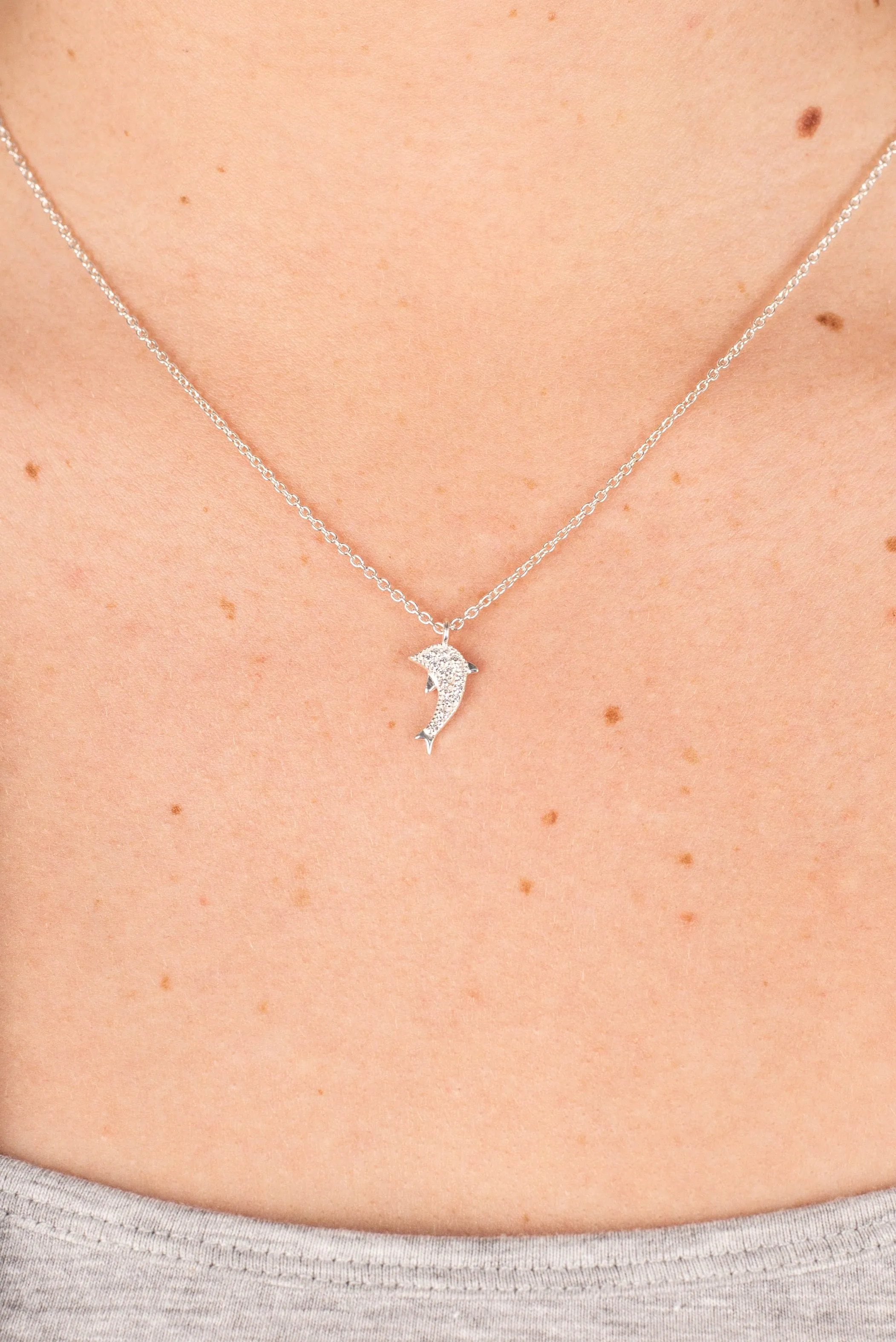 Sterling Silver Dolphin Necklace