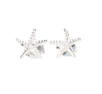 Sterling Silver Starfish Studs