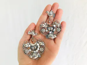 Taxco Filigree Earrings. Sterling Silver. Mexico. Frida Kahlo