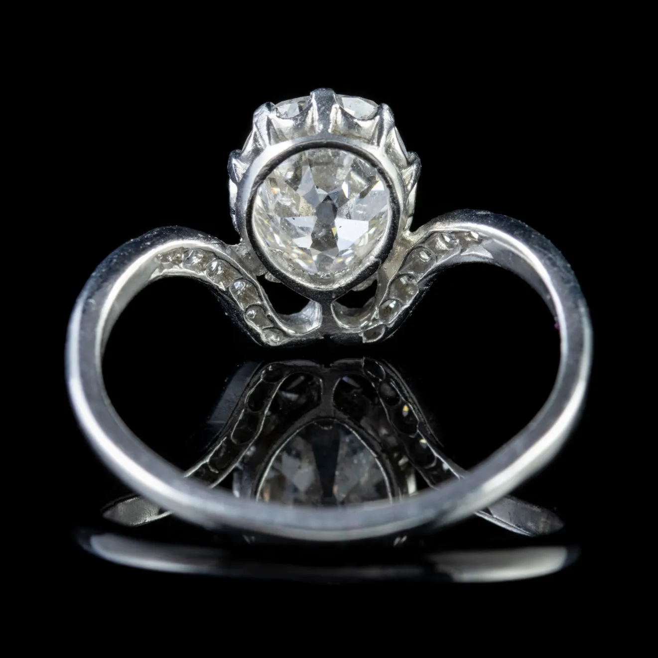 Teardrop Diamond Ring Platinum 1.81Ct Diamond
