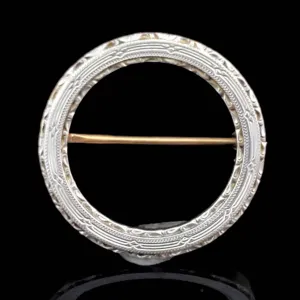 The Durham - Krementz Art Deco Era 14k Gold Brooch